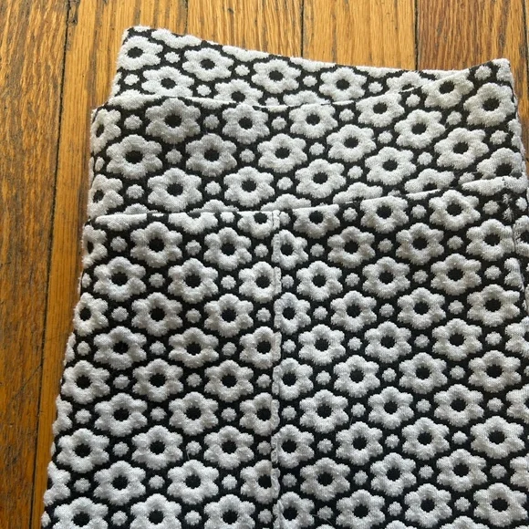 Free People Retro Flower Jacquard Stretch Flare Pants - Picture 3 of 6